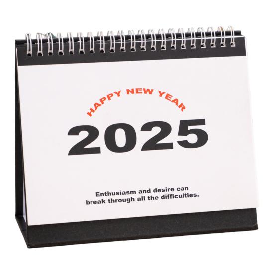 Маленький настольный календарь 2025 года, перекидной настольный календарь, ежемесячный планировщик, органайзер для управления временем для домашнего офиса и школы