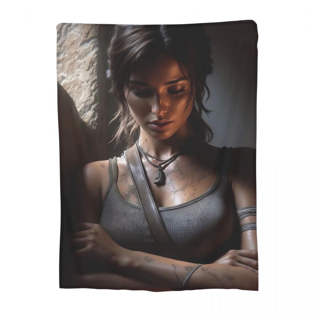 Tomb Raider Лара Крофт Игры Анджелина Джоли Игровой Rise Перезапуск Поместье Крофт Одеяла Теплое Пледовое Покрытие для Спальни Дивана