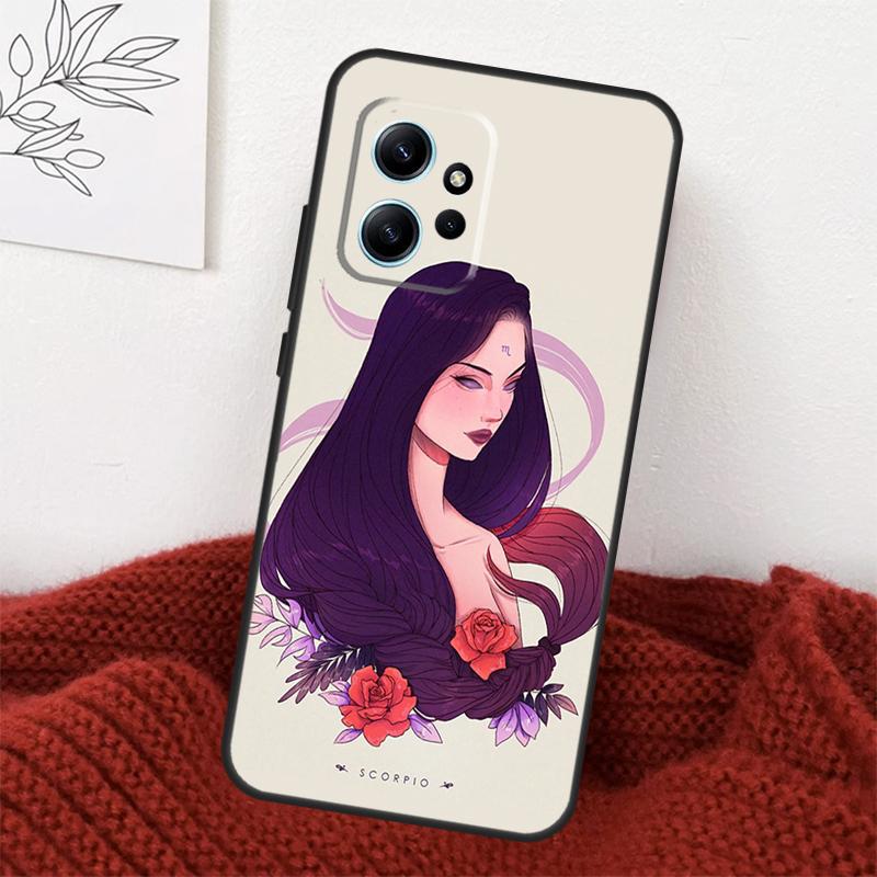 Чехол Horoscope Girl Scorpio Taurus Virgo для Xiaomi Redmi Note 13 10 11 12 14 15 Pro Plus Чехол для Redmi 15 15C 14C 10C 12C 13C