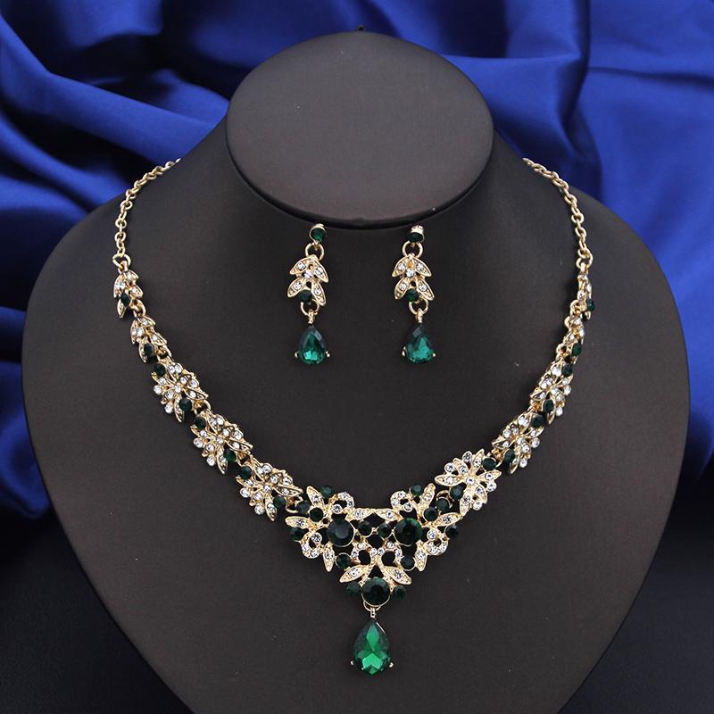 Модные наборы колье-чокеров для женщин, свадебные наборы украшений, серьги для вечеринки, выпускного бала, свадьбы, аксессуары для костюма