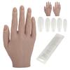 Silicone Nail Training Hand Flexible Joint Nail Art Practice Hand Bendable Mannequin Hands