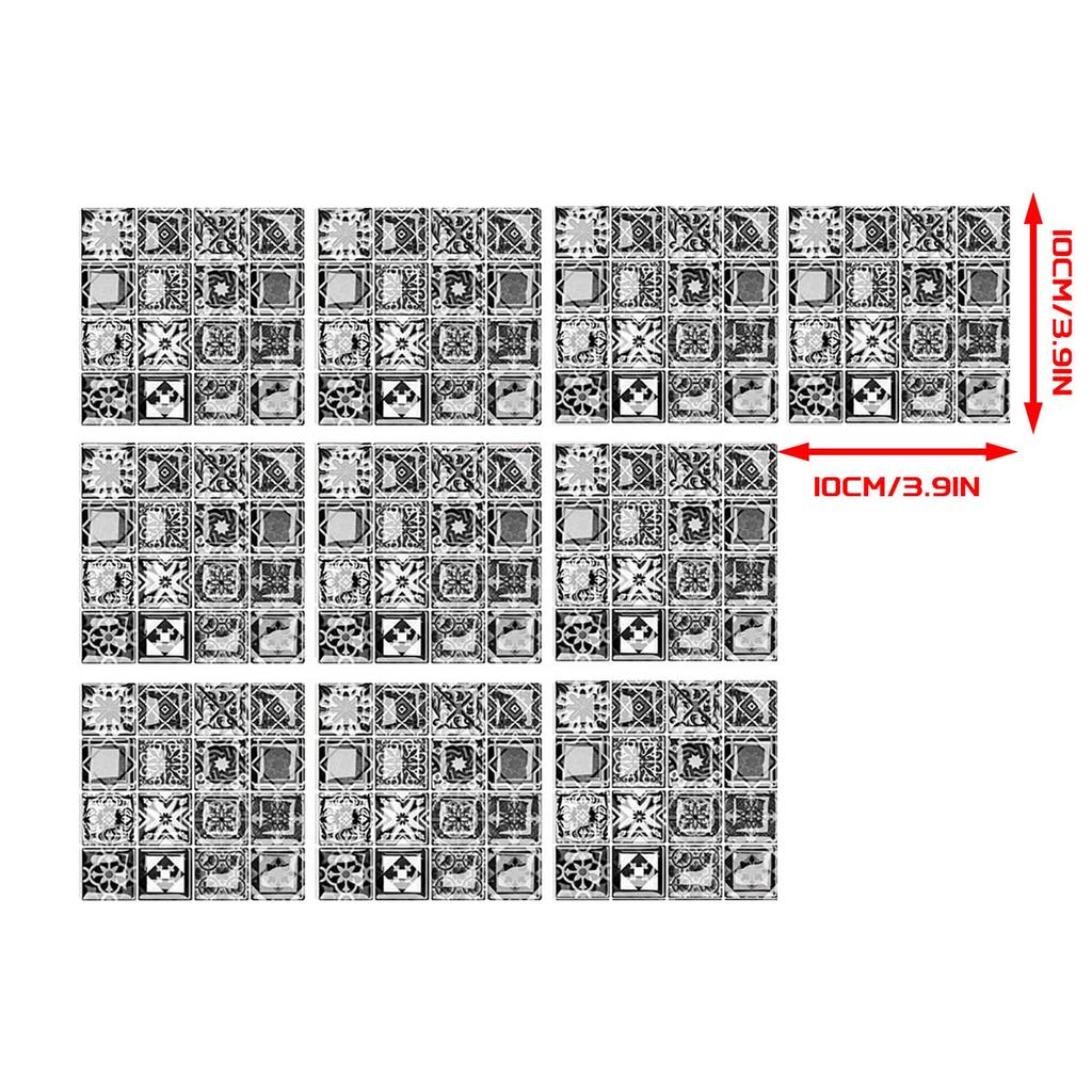 3D самоглазурованные стеклянные наклейки Стеклянная плитка DIY Наклейки на стену Наклейка на пол