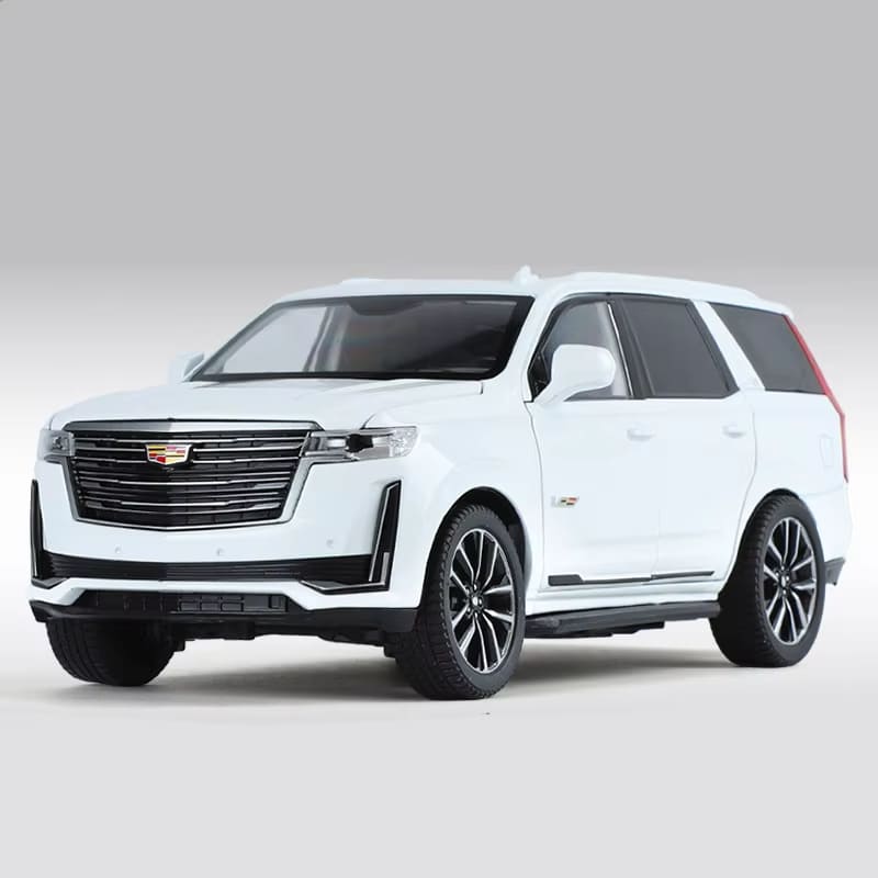 1/24 полномасштабная модель автомобиля внедорожника Escalade из литого металла, модель автомобиля внедорожника, имитация звука и света, коллекция детских игрушек в подарок