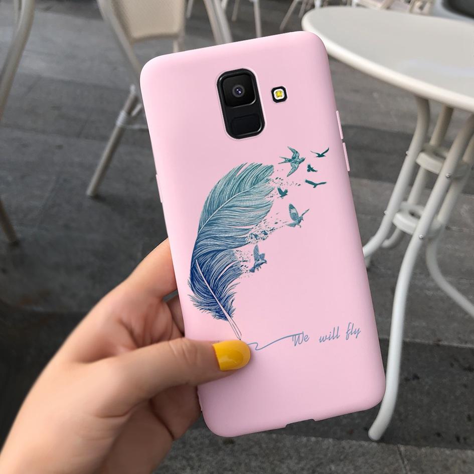 Для Samsung Galaxy A6 2018 Чехол SM-A600F Милый Подсолнух Астронавт Чехол для Телефона Для Samsung A6 Plus 2018 A6Plus A6+ SM-A605F Coque