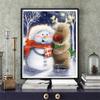 5D Diamond Painting Snowman Deer Full Drill Square Cross Stitch Diamond Embroidery Landscape Christmas Decoration
