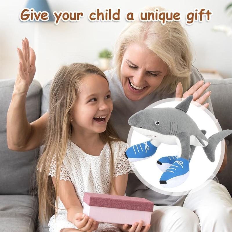 Tralalero Tralala 40cm Funny Shark Plush Toy with Sneakers, Soft Cuddly Stuffed Animal for Kids and Adults Birthday Gift