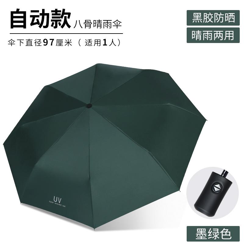 Sales of Automatic Folding Umbrellas Vinyl Umbrellas Sunscreen UV Protection Sun Umbrella Brush