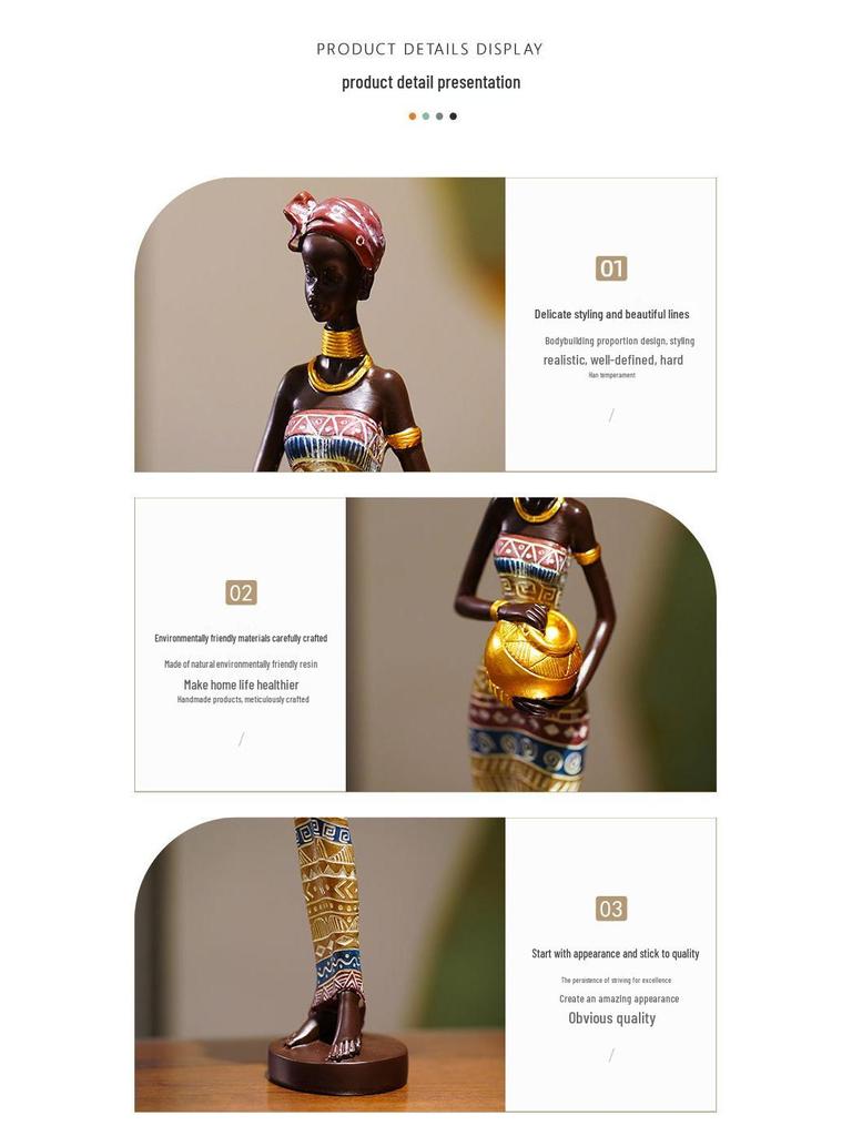 Африканское черное искусство смола фигурка: Креативный домашний декор для гостиной, прихожей или винного шкафа, тумба под телевизор