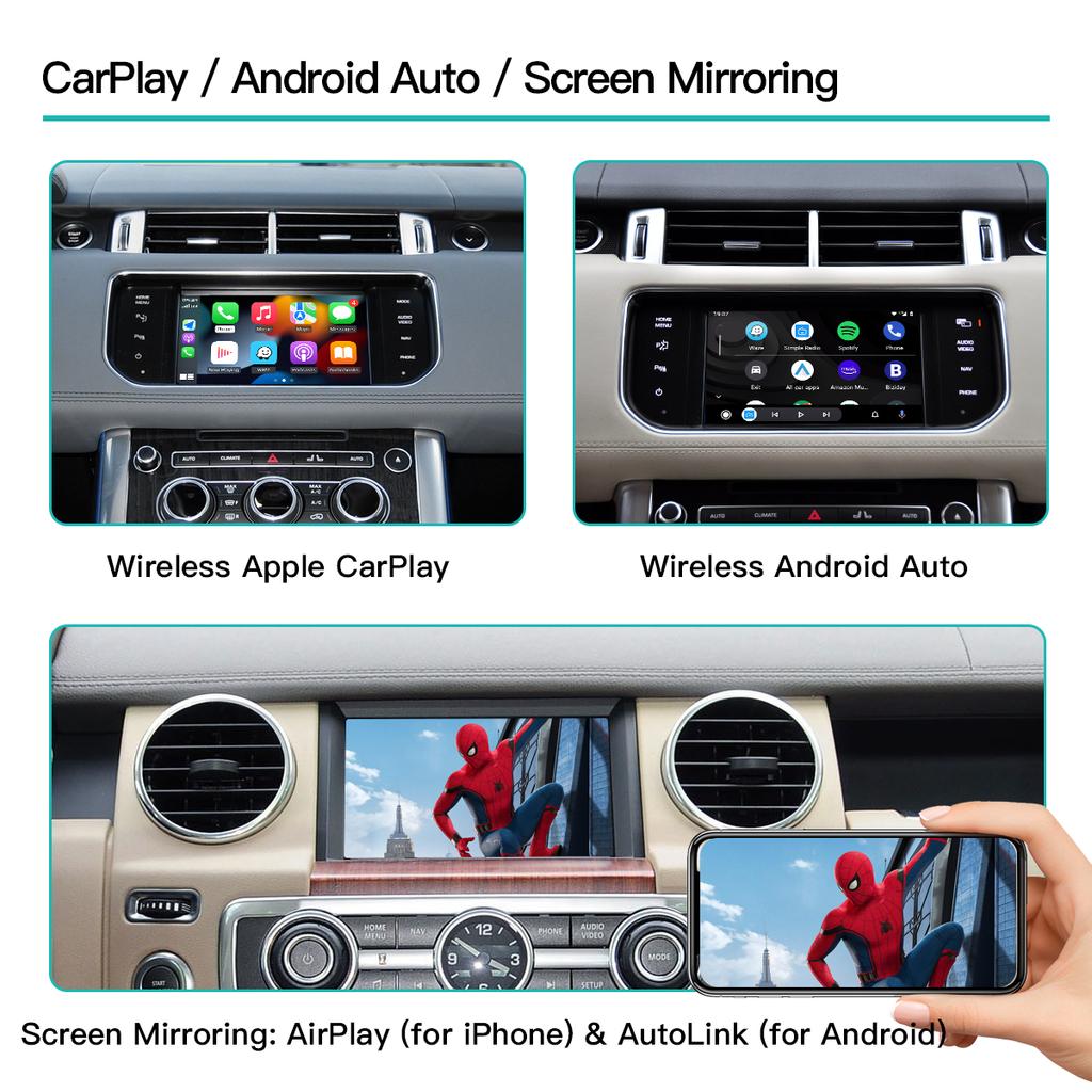 AUTOABC Wireless Carplay Android Auto Fits For Land Rover Jaguar Bosch Discovery4 Evoque Freelander2 XE XF XJL Mirroring