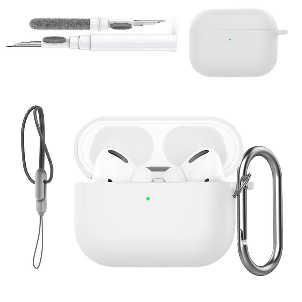 Для Airpods Pro 3 Чехол Крышка Защитный Силиконовый Чехол для Наушников (с карабином + шнурком + чистящим карандашом) Чехол для Airpods Pro 3