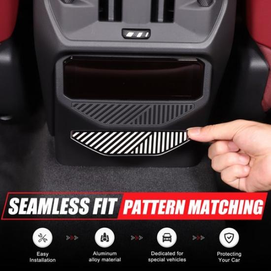 Black Steel Rear Air Vent Lower Air Vent Mesh Cover Trim For BMW X3 G45 2025+