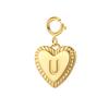 Подвеска Шарм с Первой Буквой Сердца Золотого Цвета 26 Букв для Женщин Ожерелье Серьги Циркон Аксессуары Оптом Дропшиппинг