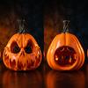 Хэллоуинская смоляная тыква 3D с лицом призрака и черепа Jack O Lantern Световая для помещений и улицы