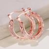 Hollow Out Hoop Earrings for Women Metallic Style Fashion Versatile Daily Wear Earrings Fancy Girl Gift Statement Jewelry