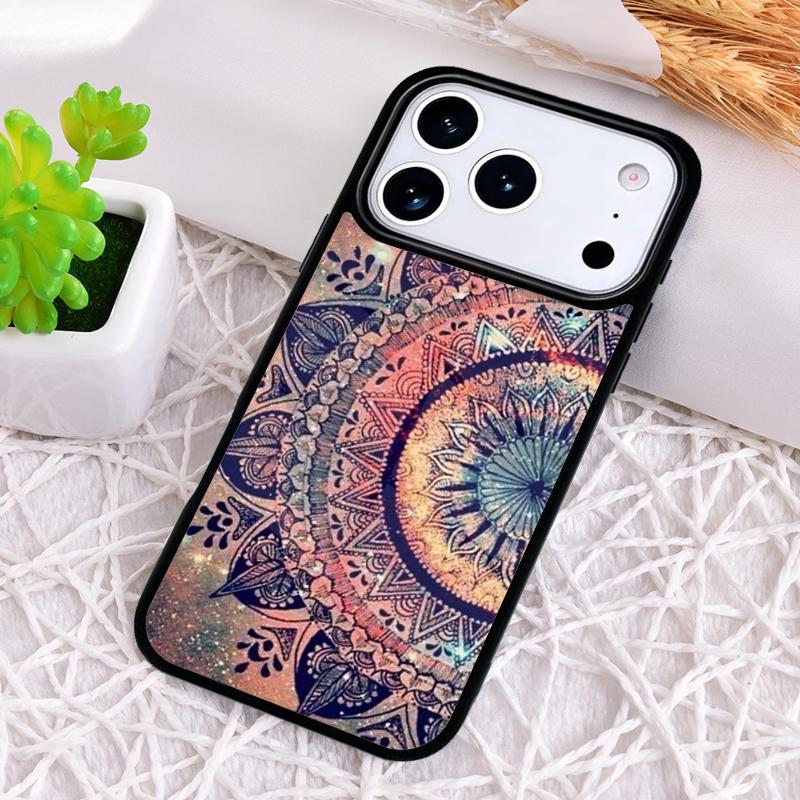Abstract Mandala Phone Case for iPhone 17 Air 16 15 11 12 14 13 Pro Max Shockproof Cover