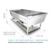 JPHZNB Commercial Stainless Steel Electric Steamed Bun & Food Warmer Display
