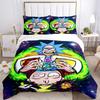Rick Morty Adventure Print 3Pcs Bedding Setduvet Cover With 2 Bedropillowcase Home Birthday Gift