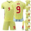2425Spain Away Football Jerseys Shorts And Socks Set New Season Shorts And Socks Adult And Children Size Set