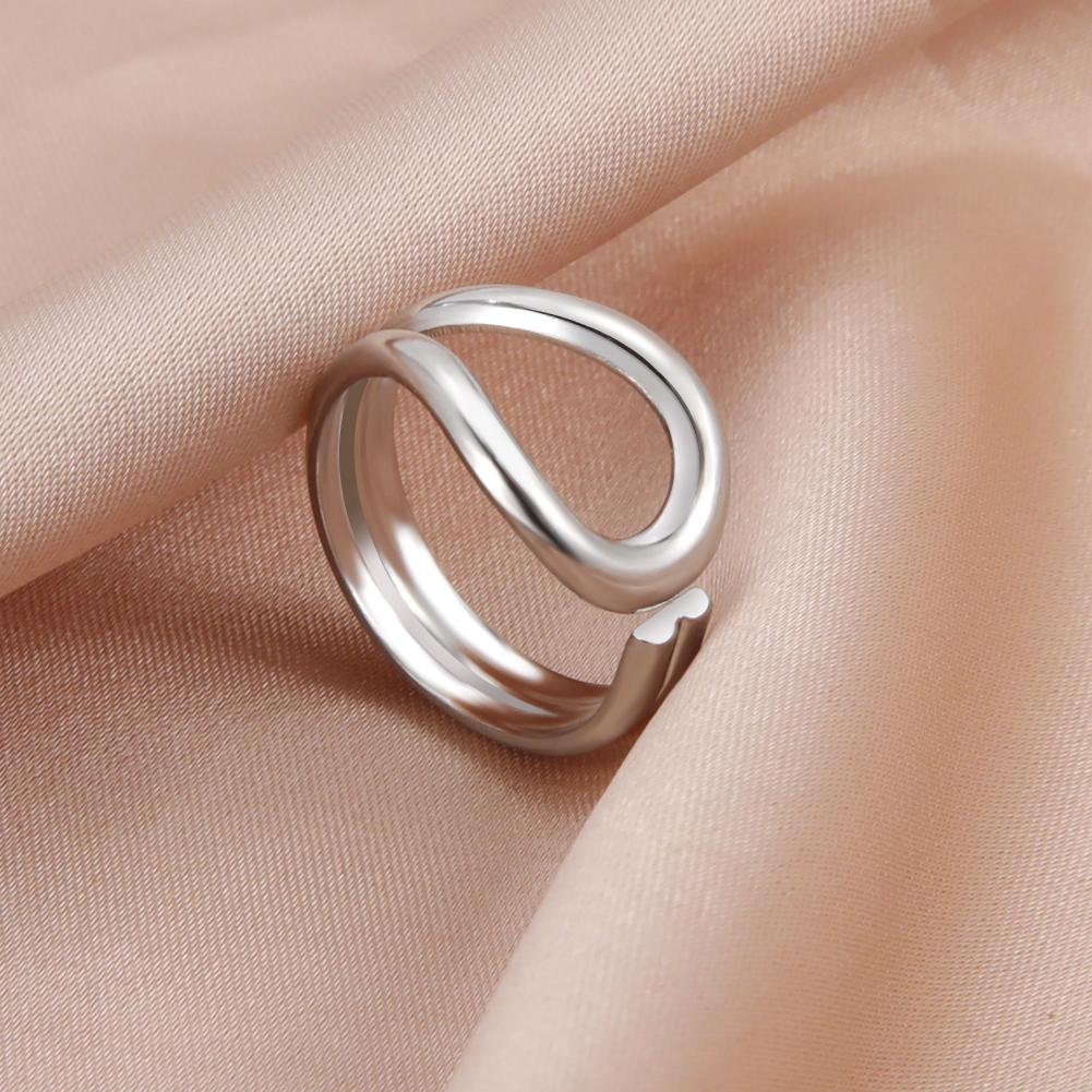 Cazador Open Geometric Rings for Women Stainless Steel Jewelry Adjustable Irregular Ring Mother Day Gift Wholesale Wedding 2026