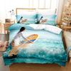 Sea Surfing Bedding Set Surf Modern Outdoor Extreme Sports Duvet Cover Queen King Ocean Surfboard 2/3PCS Polyester Quilt Cover