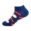 Men's Quality Business Ankle Socks Casual Novelty Graffiti Food Geometric Lattice Colorful Summer Happy Combed Cotton Short Sock