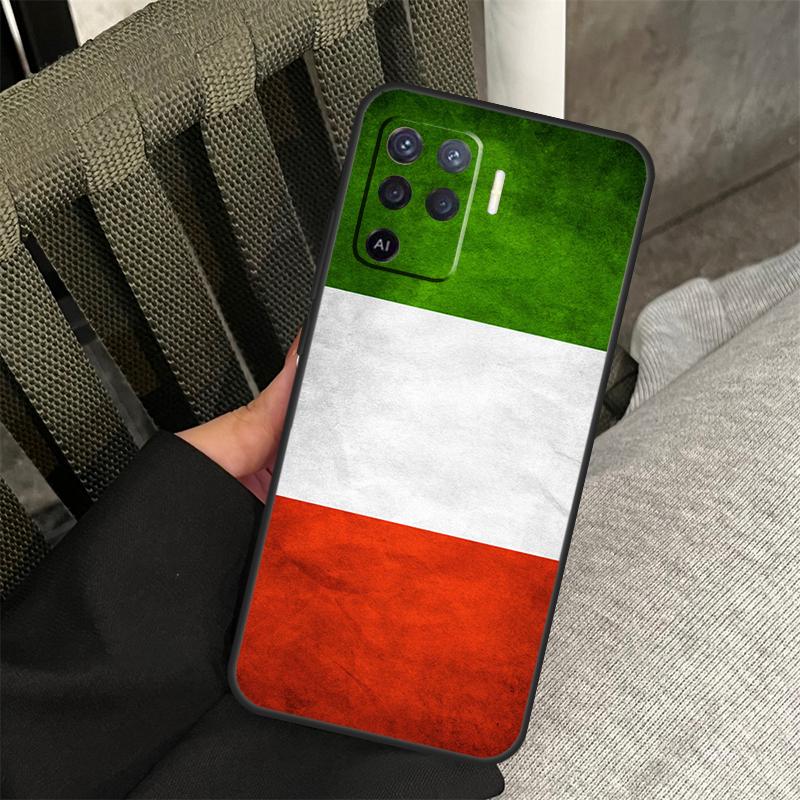 Italy Flag Case For Oppo A58 A18 A38 A78 A98 A17 A77 A80 A40 A60 A16 A76 A96 A74 A94 A54 A15 A57S Cover