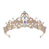 Bridal Headwear Gold-Colour Women'S Full Of Classical Temperament Wedding Crown Girl Birthday Dazzling Tiaras