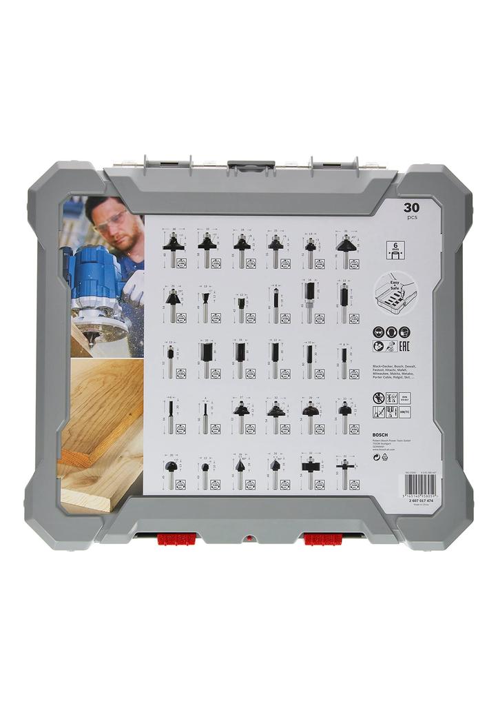 Набор бит BOSCH 2607017474 Фрезер/триммер (30 видов/30 шт.)