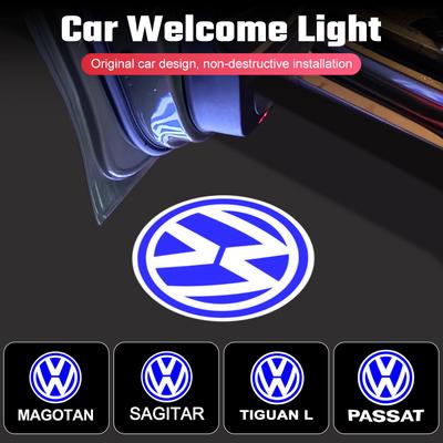 Для VW Volkswagen Jetta MK5 Golf Светодиодный проектор логотипа приветствия на дверь автомобиля, светодиод 'призрачная тень' Для VW Volkswagen Tiguan MK1 MK2 Sagitar