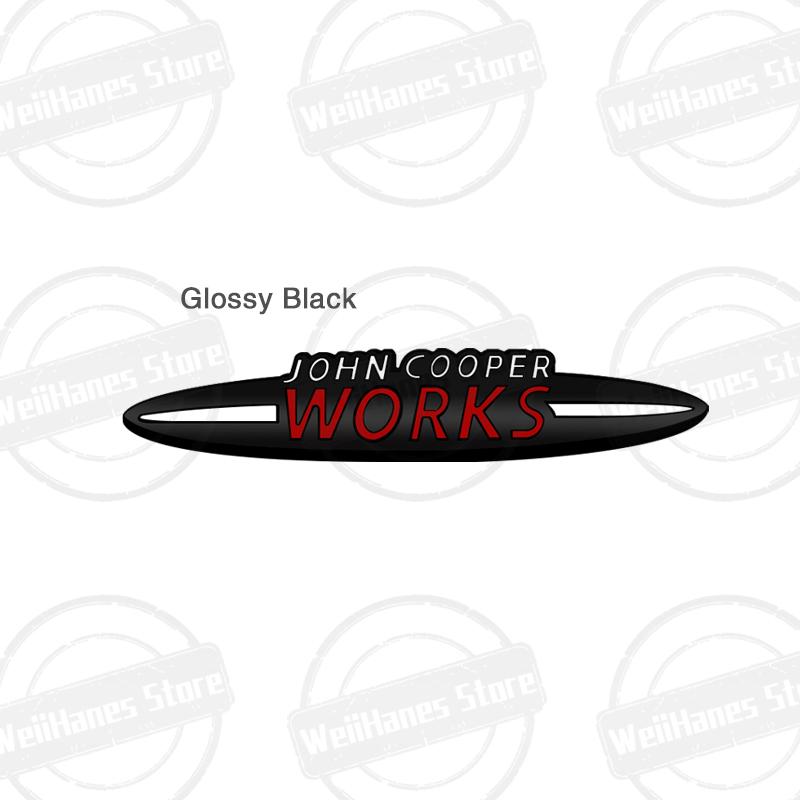 Metal For John Cooper Works Mini Cooper S JCW R56 R57 Countryman Clubman Paceman Grille Sticker Car Rear Trunk Body Emblem Badge qclyn77