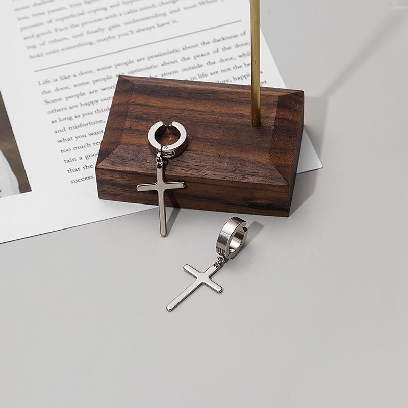 Корейские серьги-клипсы из нержавеющей стали - Унисекс, не требуют пирсинга