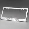 Персонализированная рамка номерного знака из хромированного металла с индивидуальным текстом и напечатанным номерным знаком автомобиля, крышка с 2 отверстиями для авто, серебристая