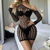 Sex Underwear Hip Skirt Long Sleeve Sexy Hollow Mesh Skirt