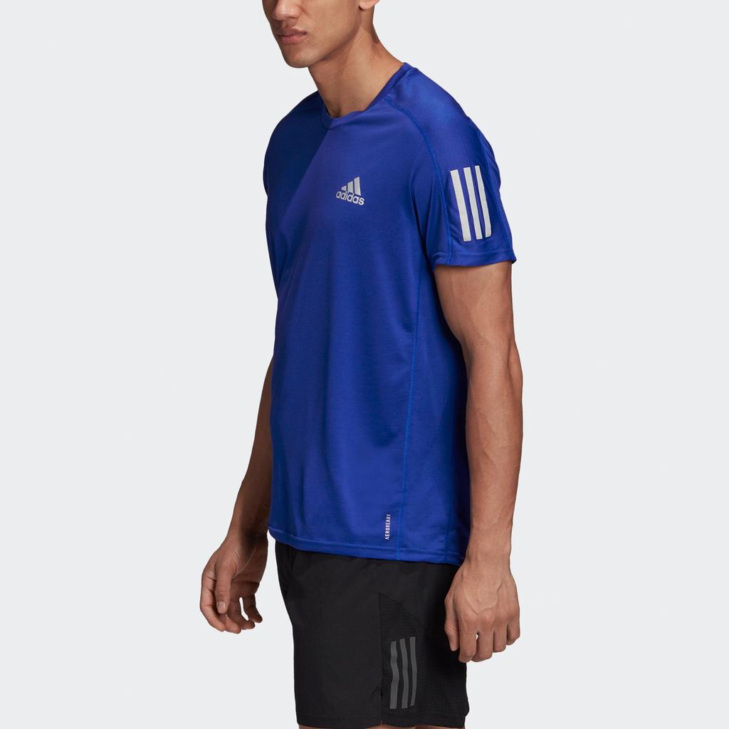 Adidas Мужские тренировочные футболки со светоотражающими полосками Own The Run, королевский синий FS9800