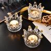 Подсвечники, подсвечники 1 шт., стеклянная корона, украшение, кольцо, ювелирное изделие, скандинавское великолепное украшение из кристаллов, стол, гостиная