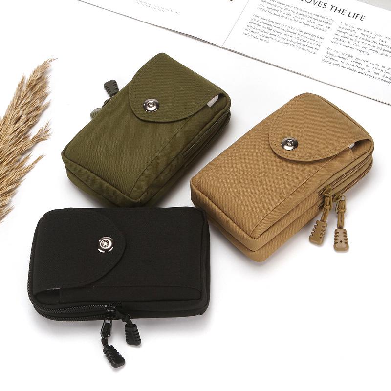 6.5-inch Wear-resistant Mobile Phone Waist Bag for Middle-aged and Elderly with Belt, Three-layer Construction
