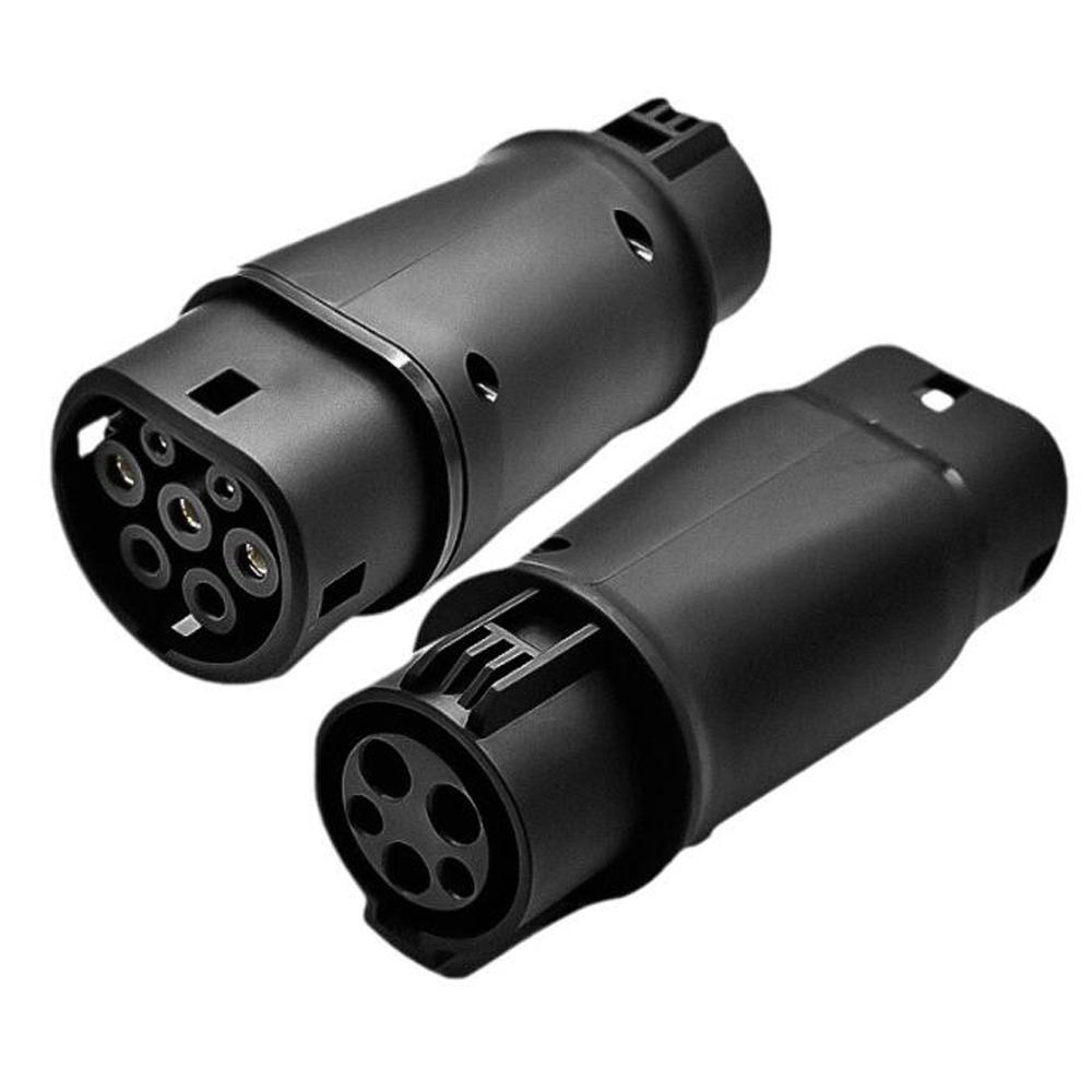 Зарядные устройства для электромобилей Адаптер с разъема Тип 1 на Тип 2 SAE J1772 на IEC62196 Адаптер для зарядки электромобилей