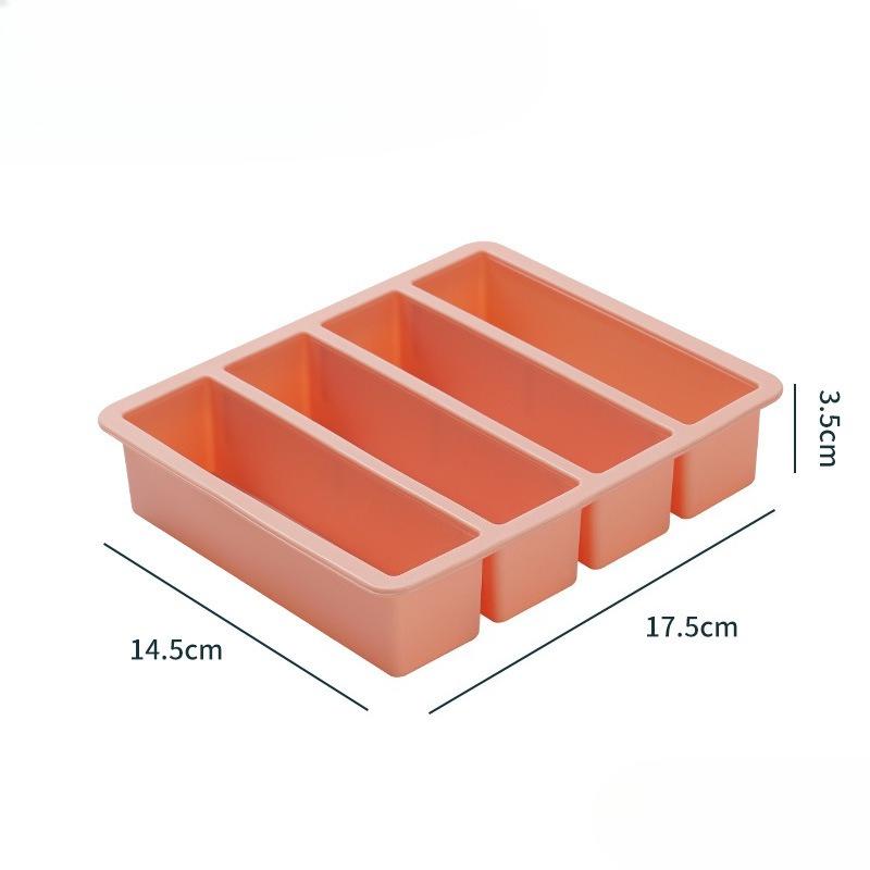 Strip shap Ice Cube Trays Giant Silicone Ice Cubes Square Tray Mold Non-toxic Durable Easy-Release Ice Cube Molds Wine Ice Cube