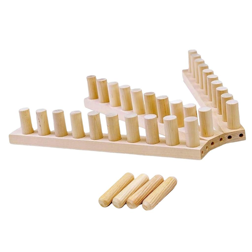 Wooden Loom Frame for DIY Throw Blankets Adjustable Size Chunky Portable Sturdy