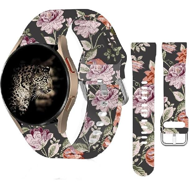 Силиконовые спортивные ремешки 20 мм, совместимые с Galaxy Watch 6/Watch 5/Galaxy Watch 4 40 мм 44 мм/Classic 42 мм 46 мм/Watch 3 41 мм, ремешки для Active 2,