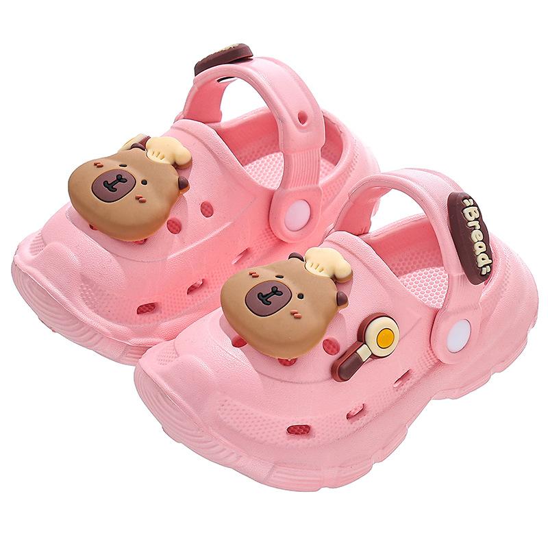 Girls Sandals Children Summer Baby Indoor Soft Bottom Toddler Non-slip Slippers Cartoon Boy Cave Shoes
