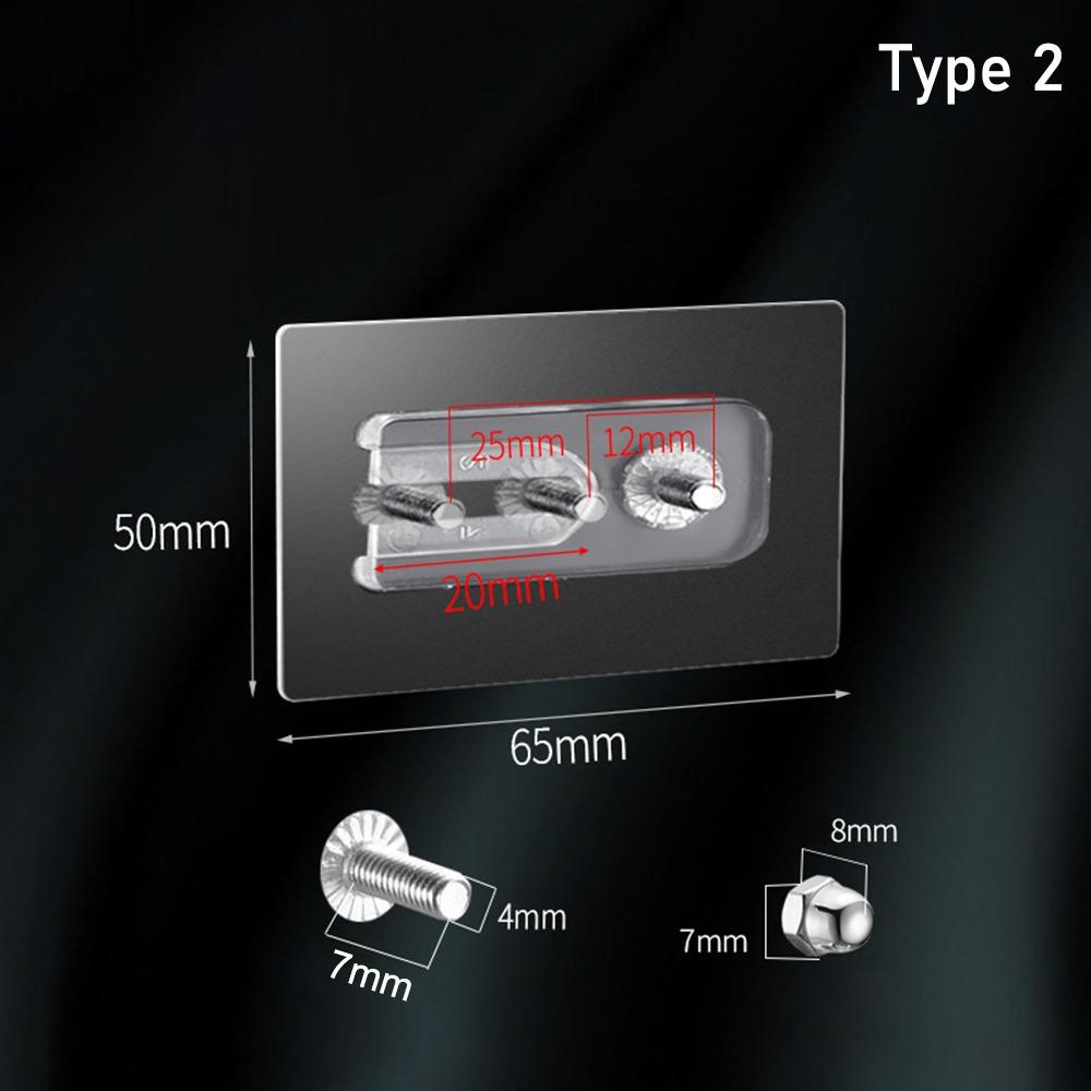 Без перфорации Двойное отверстие Винты Наклейка На Стену Вешалка Для Фотоаппарата Гвоздь Бесплатные Наклейки