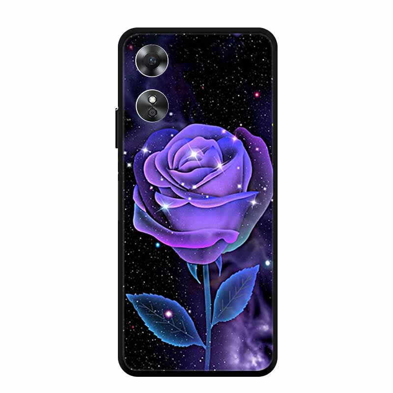 Чехол для OPPO A17 Крутой Волк Лев Тигр Кот Черный Край Силиконовый Мягкий Чехол-крышка для Телефона Для OPPO A17 Задняя Крышка Чехол A 17 Funda