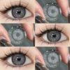 2Pcs Natural Green Colored Contacts Blue Lenses Korean Brown Eye Contacts Yearly Lens Makeup Gray Pupils Use for Eye