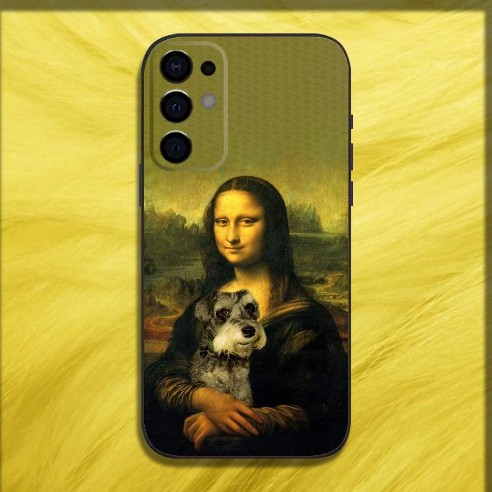 Чехол для телефона M-Mona Lisa Pat Dog Art для Samsung S24, S21, S22, S23, S30, Ultra, S20, Plus, Fe, Lite, Note, 10, 9, 5G, Черный, Мягкий