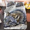 Fashion Wolf Pattern Bedding Sets Animal Duvet Cover Set Queen King Size Quilt Cover Pillowcase 2/3PCS Polyester Comforter Cover