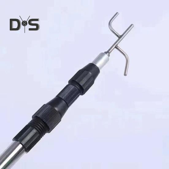 Телескопический захват из нержавеющей стали с крюком для захвата, съемник для штор, сушилка для одежды, съемник для рыболовной сети, портативный грузовой захват для дома