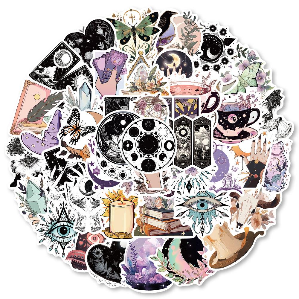10/50 шт. красивые ведьминские магические кристаллы с героями мультфильмов, наклейки для ноутбука, скейтборда, автомобиля, мотоцикла, телефона, водонепроницаемые классические наклейки