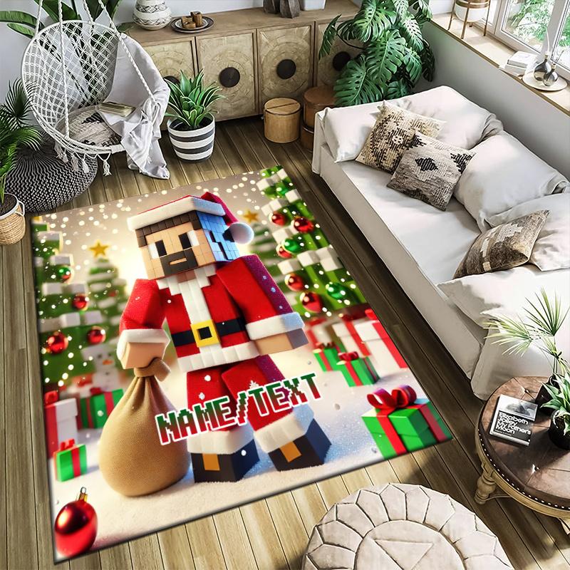 Custom name/text Minecraft Zombie Carpets Suitable Room Office Bedroom Door Mats Birthday Gifts Holiday Gifts Carpet Home Suitable Home Decor