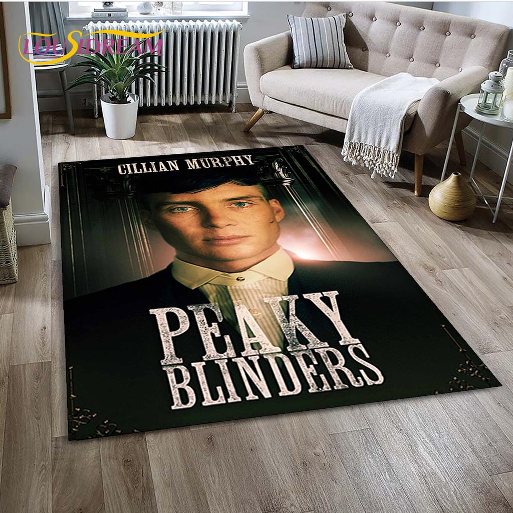 Ковер P-Peaky Blinders Томми Шелби, Ковер для Дома, Гостиной, Детской Спальни, Декор у Дивана, Прихожей, Нескользящий Коврик для Пола